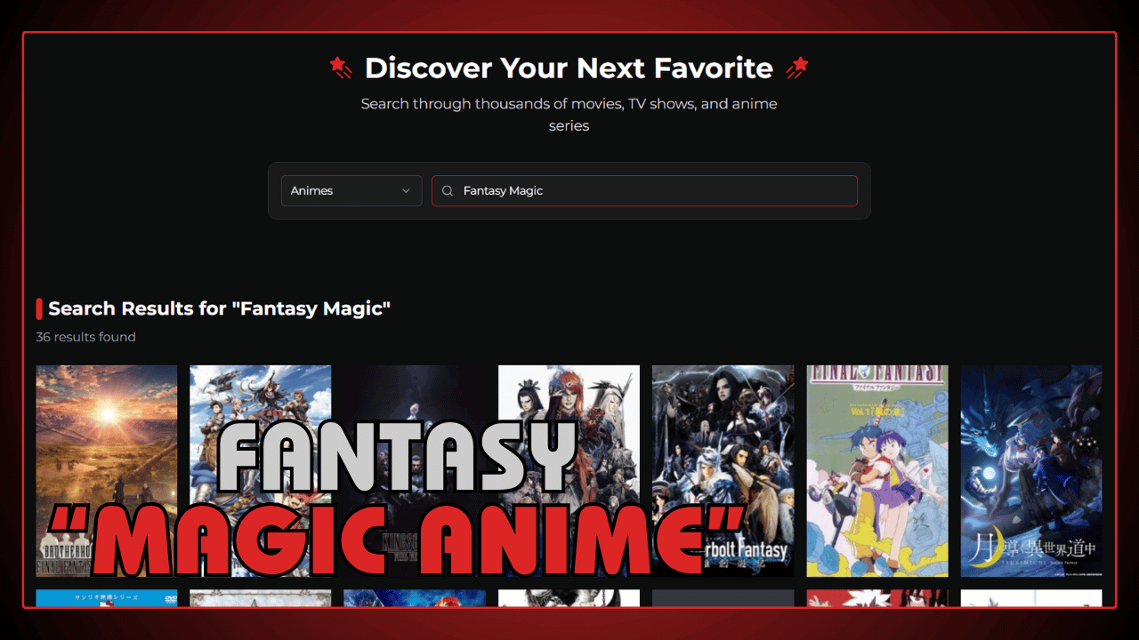 Fantasy Magic Anime