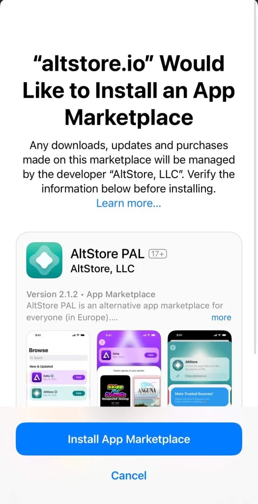 Install AltStore