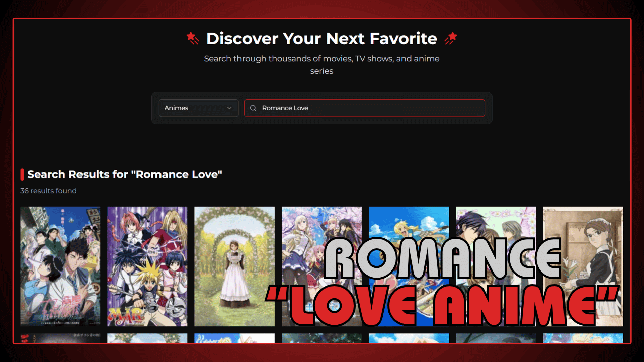 Romance Love Anime