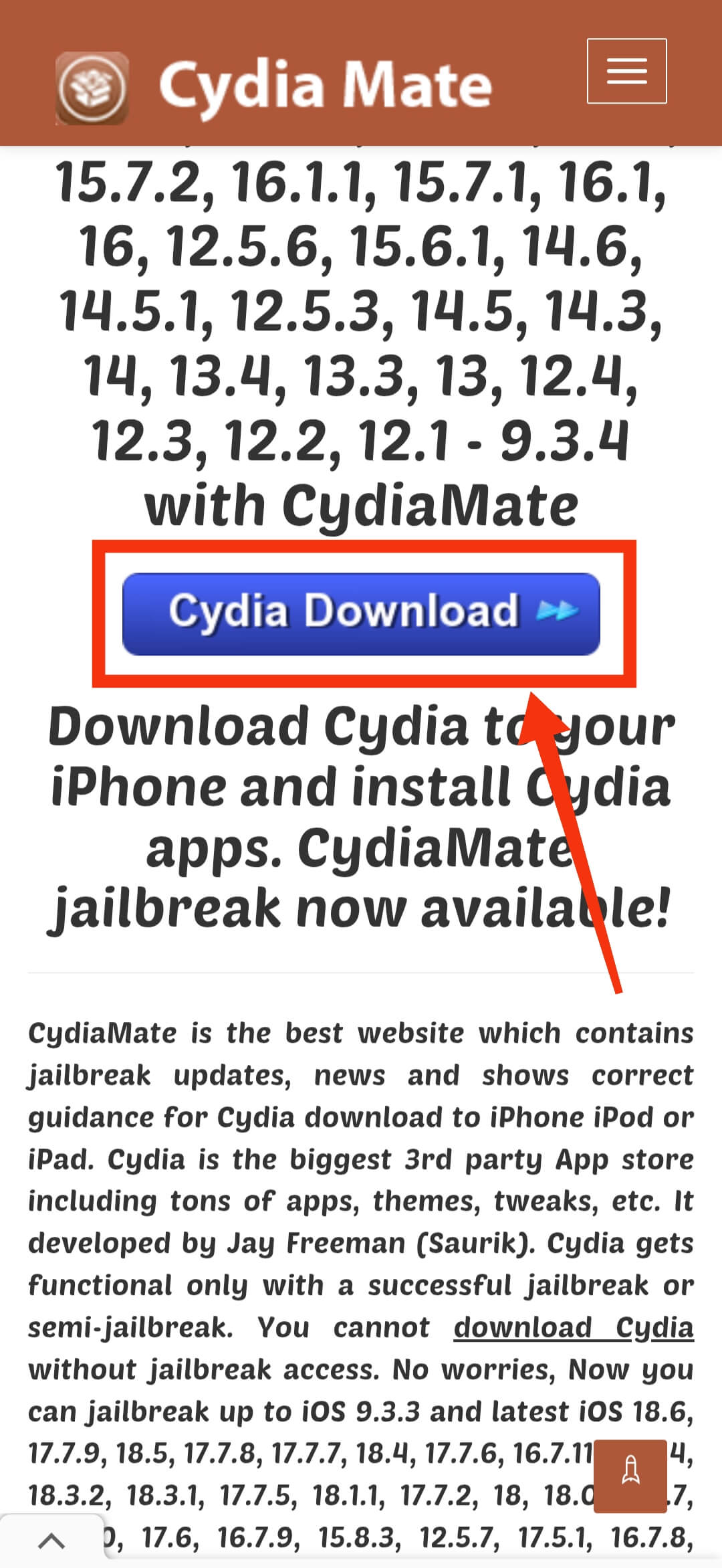 Download Cydia Impactor to Your Computer