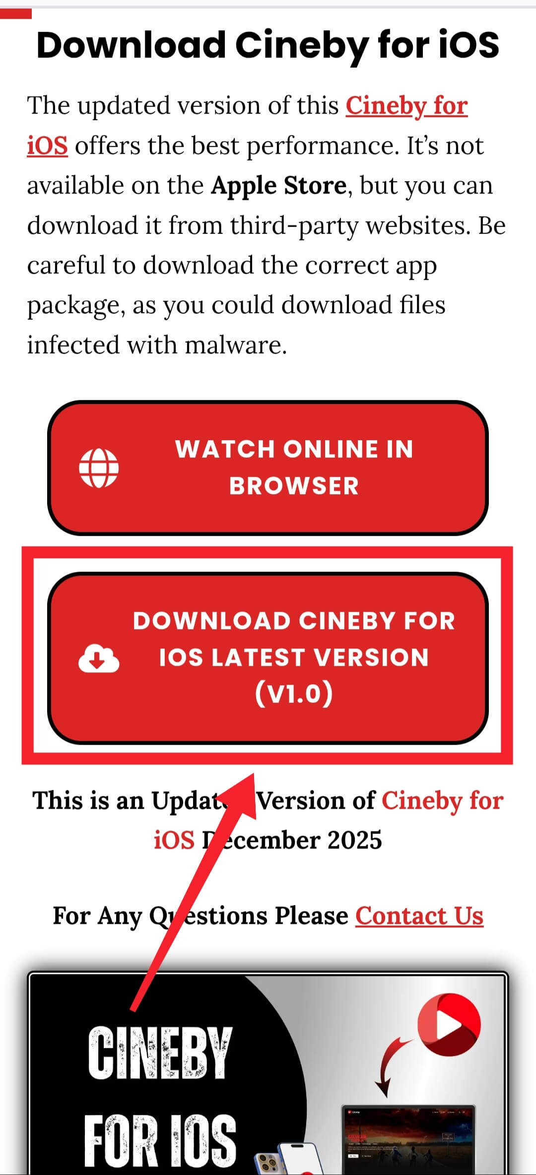 Obtain Cineby IPA File from Source